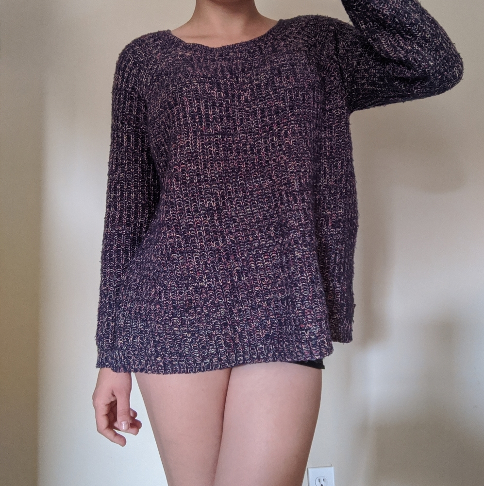 Oversized cozy purple sweater